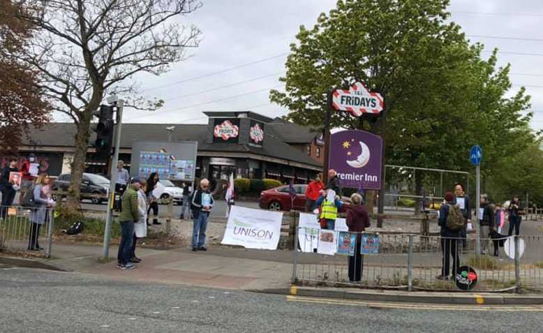 International Workers' Memorial Day in Manchester. Photo: Penny Hicks