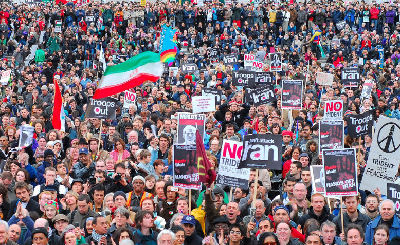 demonstration with signs