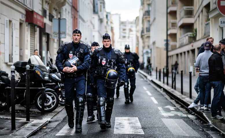 French riot police. Photo: Kristoffer Trolle