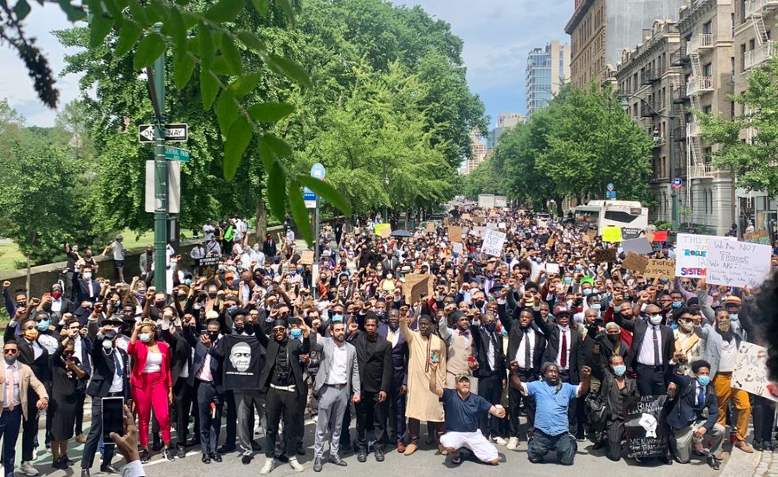 Harlem protest reaches Central Park, 4th June 2020. Photo: Keith Boykin via Twitter