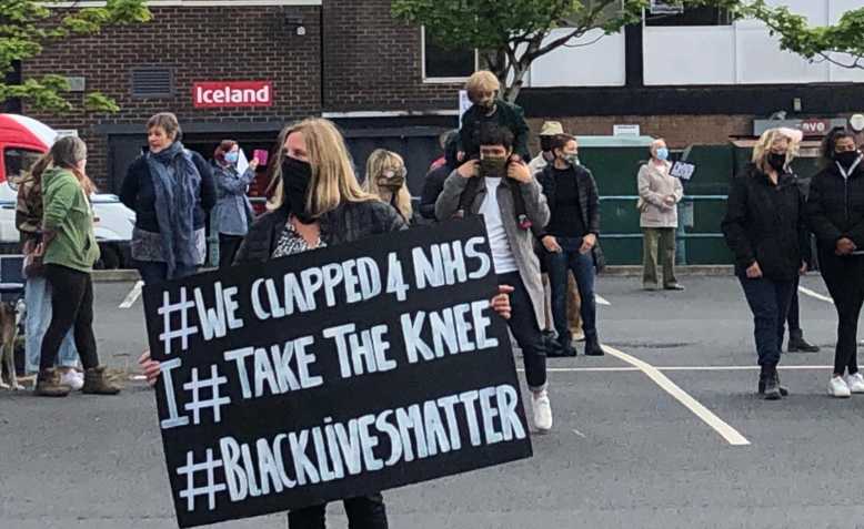 Prestwich Black Lives Matter protest, 10 June. Photo: Penny Hicks