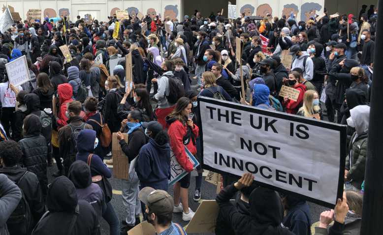 Black Lives Matter march, London 7 June. Photo: Shabbir Lakha