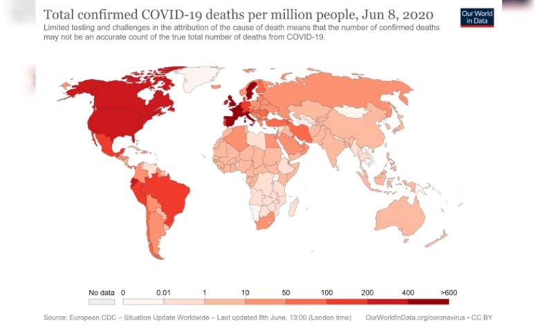 Covid deaths per million. Source: Wikipedia