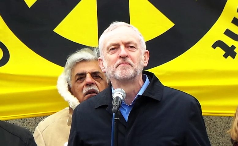 Jeremy Corbyn speaking at the Stop Trident demonstration, 2016. Photo: Gary Knight / Public Domain