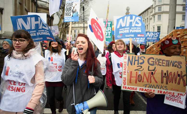 Emergency Demo: NHS in Crisis: Fix it Now! London 3.1.18. Photo: Jim Aindow