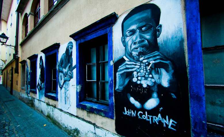 John Coltrane mural. Photo: Vidar Karlsen / CC BY-NC 2.0, licence linked at bottom of article