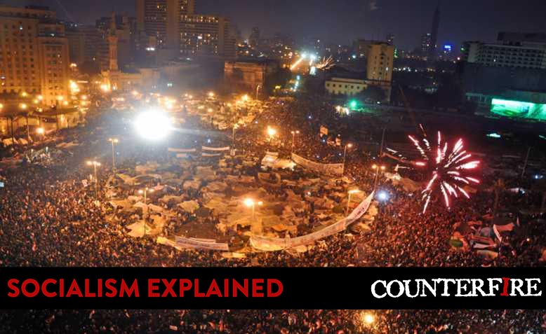 Tahrir Square celebrations after Mubarak's resignation. Photo: Jonathan Rashad / Wikimedia Commons / CC BY 2.0, licence linked at bottom of article