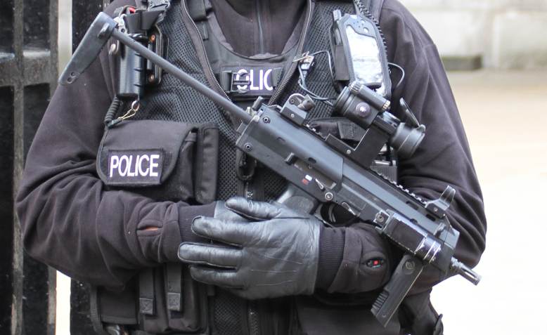 Armed police. Photo: Tom Hisgett / Wikimedia Commons / CC BY 2.0, license linked at bottom of article