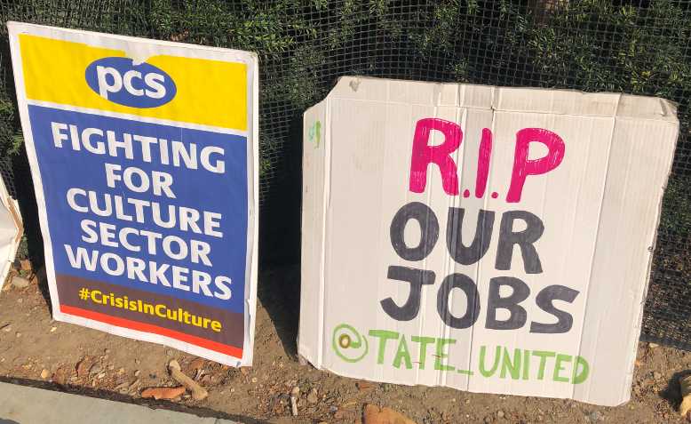 Tate picket line. Photo: Shabbir Lakha