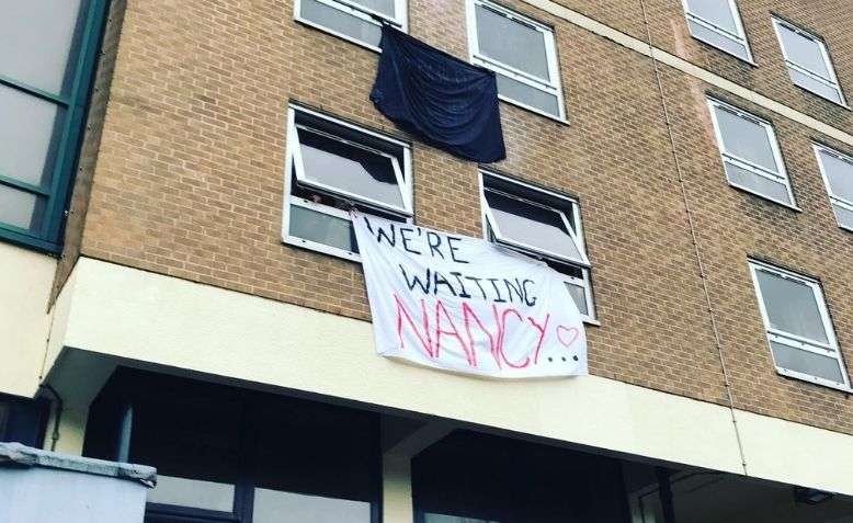 UoM students occupying adminstration tower block. Photo: Sally Rogers / cropped original image