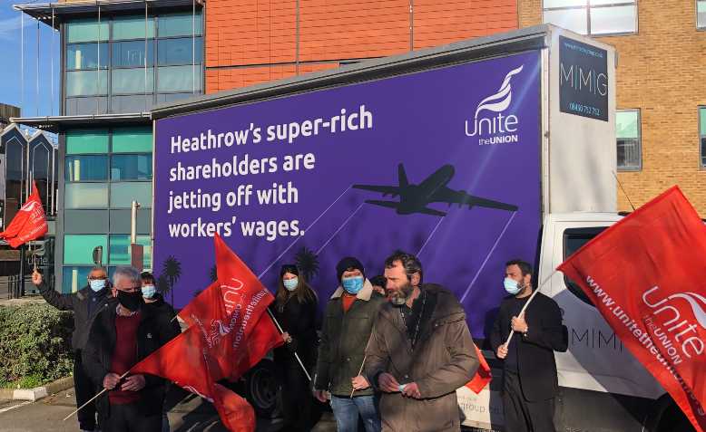 Heathrow strikers and Unite's advan