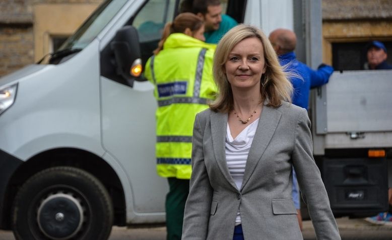 Liz Truss visiting South Wraxall.