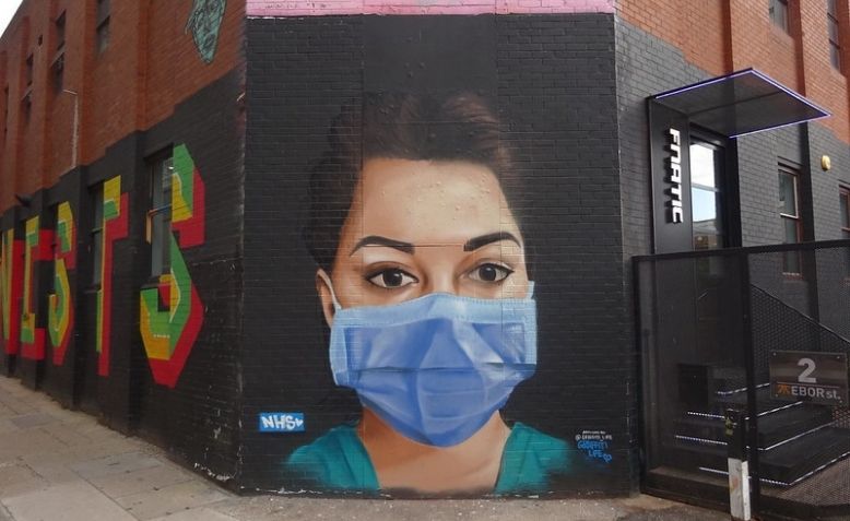 NHS staff graffiti, Shoreditch.