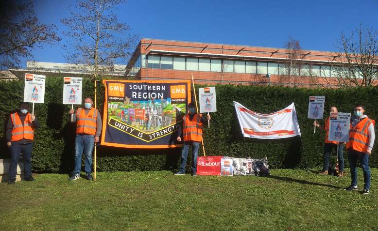 British Gas picket line, Windsor