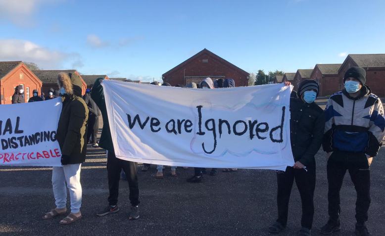 Napier Barracks protest