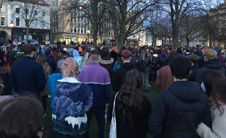 Vigil for Sarah Everard in Bristol