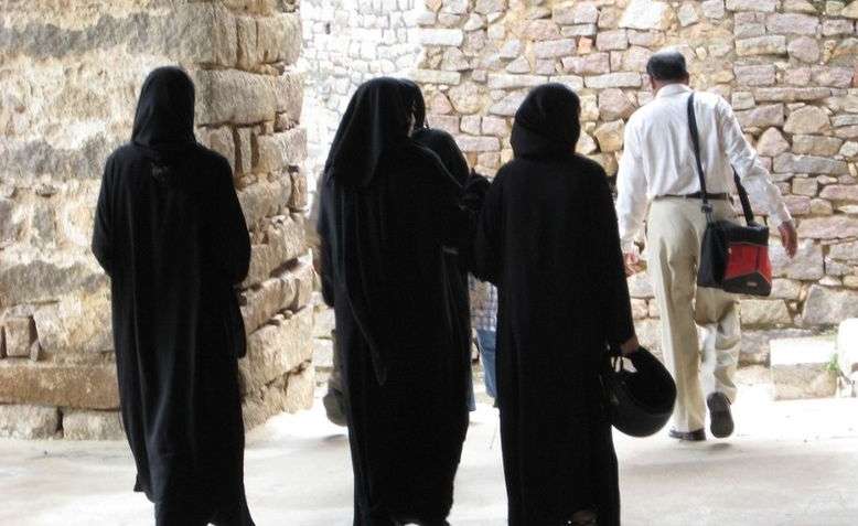 Women in burqas