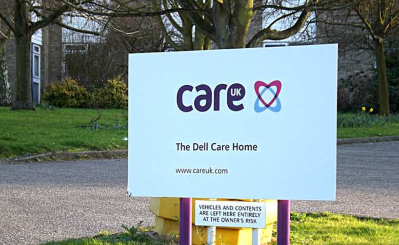 Care home sign