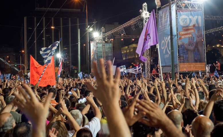 Demonstration in Greece for No vote in 2015 referendum