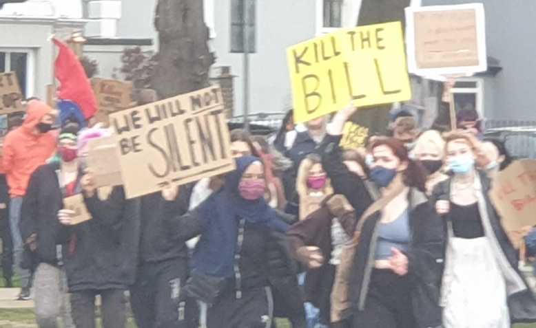 Kill the Bill, Kingston, March 2021. Photo: Sandra Keen