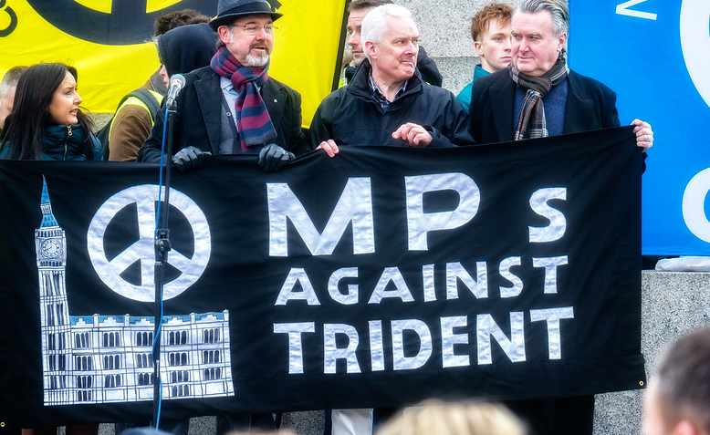 MPs against Trident, Trafalgar Square 2016. Photo: Flickr/Garry Knight 