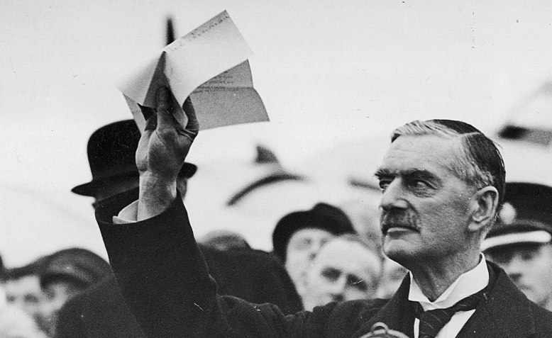 Neville Chamberlain declares Peace in Out time, West London 1939. Photo: Wikimedia 