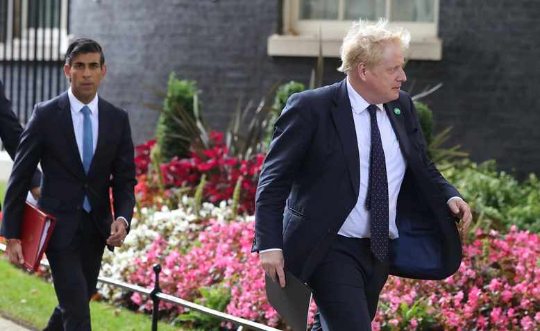 Rishi Sunak and Boris Johnson at Downing Street, September 2021. Photo: Flickr/Andrew Parsons 