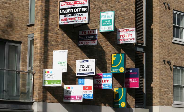 Estate agent signs