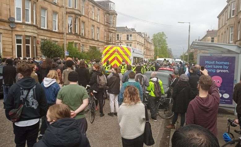 The battle of Kenmure Street, Glasgow.