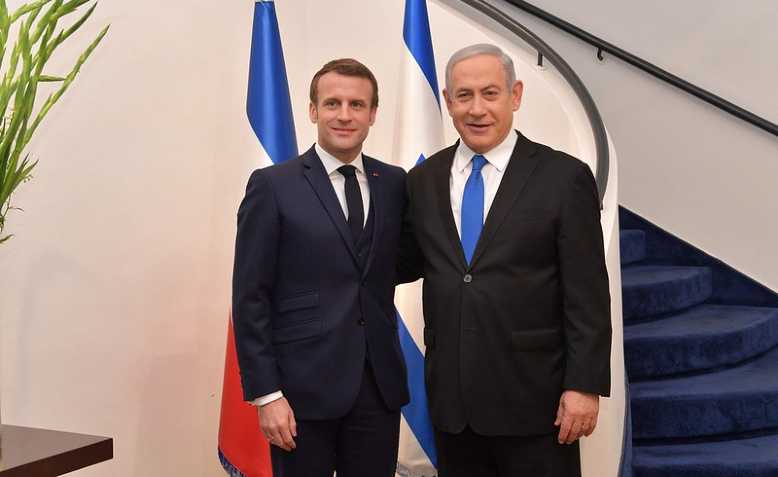 Macron meets Netanyahu. Photo: Israel Ministry of Foreign Affairs/cropped from original/licensed under CC2.0, linked at bottom of article