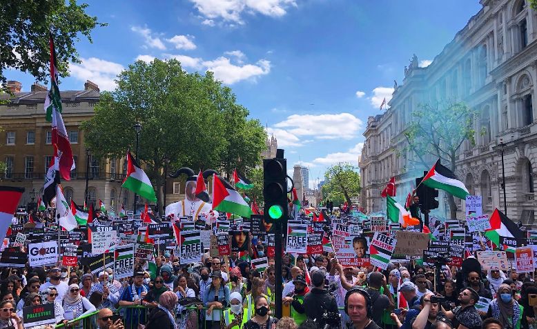 Palestine protest, London, 2021 Photo: Shabbir Lakha