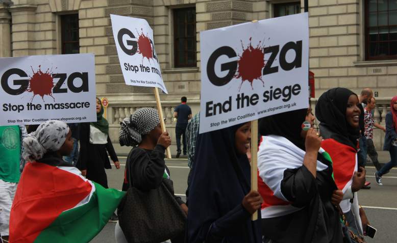 School students marching for Palestine