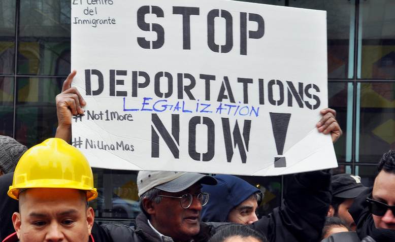 Stop deportations placard