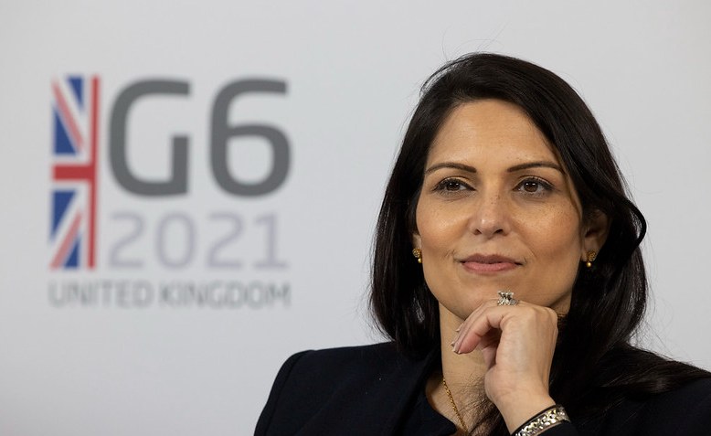 Priti Patel speaks at the G6