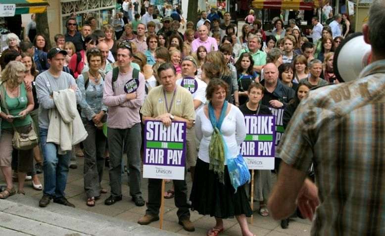 Archive Image: Local government workers rally in Norwich, 2008.