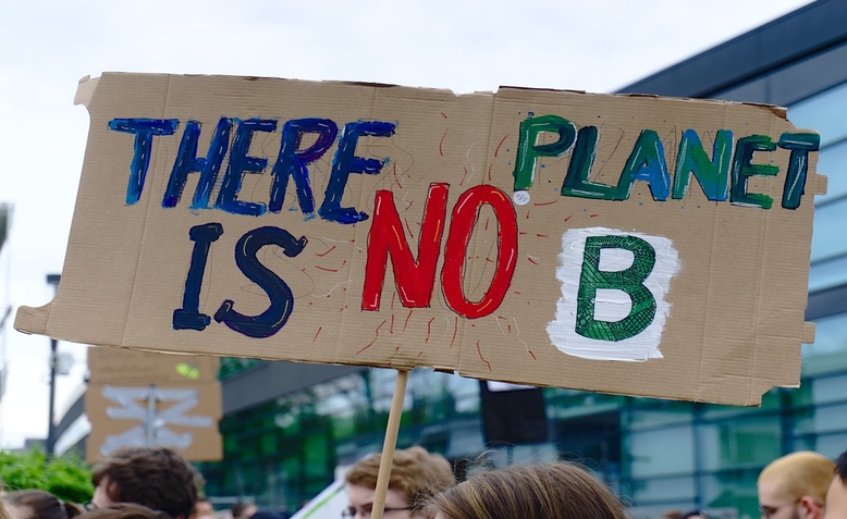 Climate strike placard