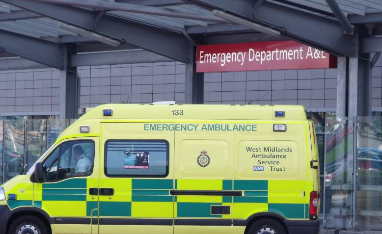 Ambulance outside hospital