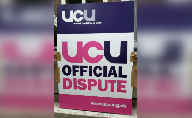 UCU dispute sign