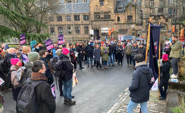 University of Glasgow picket line