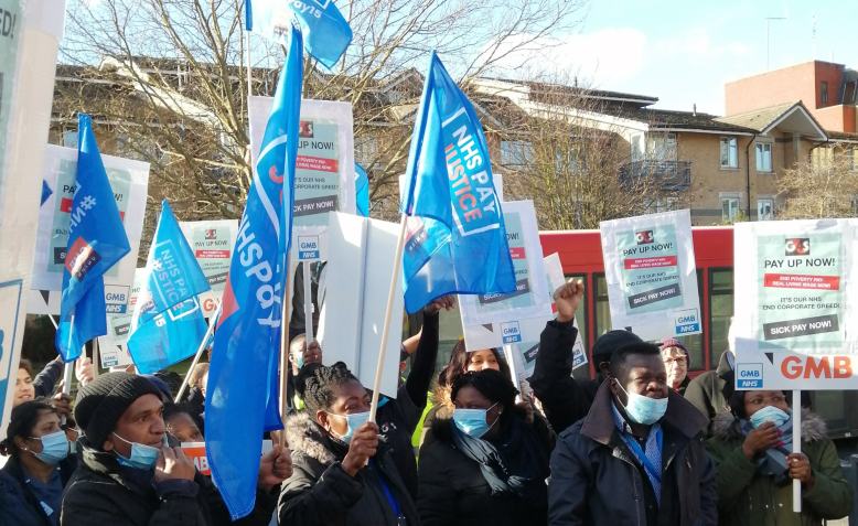 Croydon Hospital GMB protest