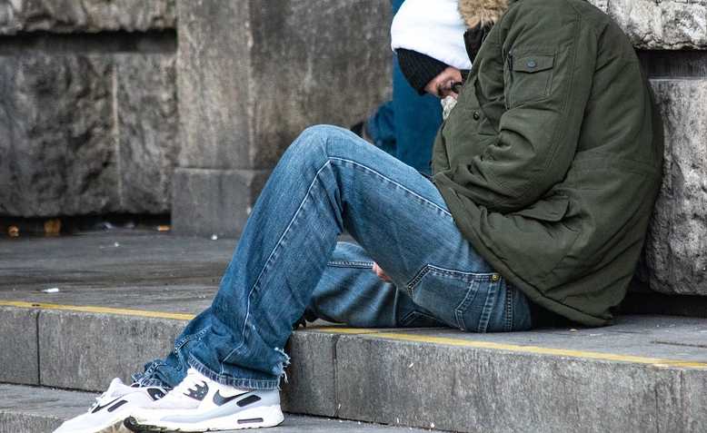 Homeless man, Photo: Public Domain