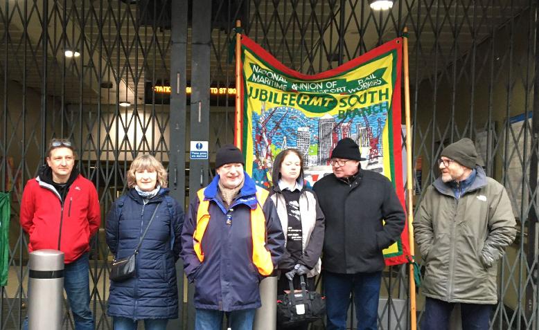 London Bridge station picket line