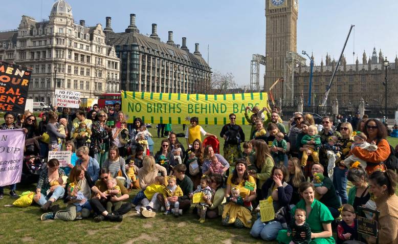 No Births Behind Bars protest, Parliament Square