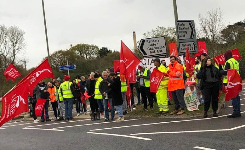 Fawley picket line