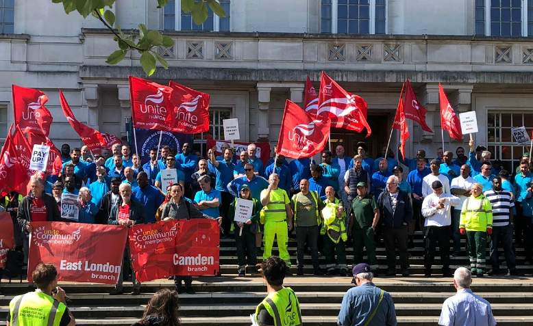 Rally at Hackney Town Hall