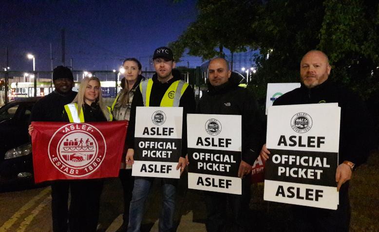 Croydon tramlink picket line