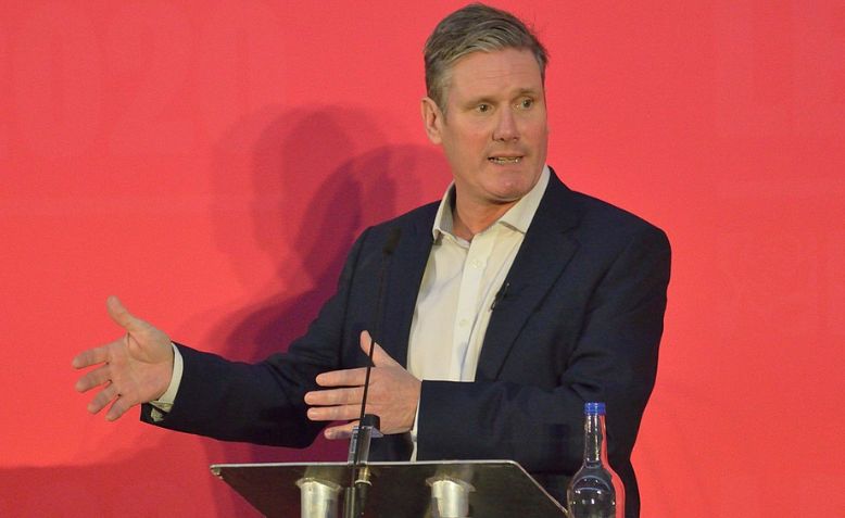 Keir Starmer speaking at the 2020 Labour Party leadership election hustings in Bristol.