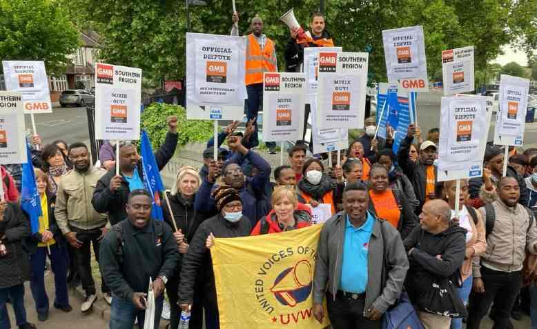 St Georges Hospital GMB picket line