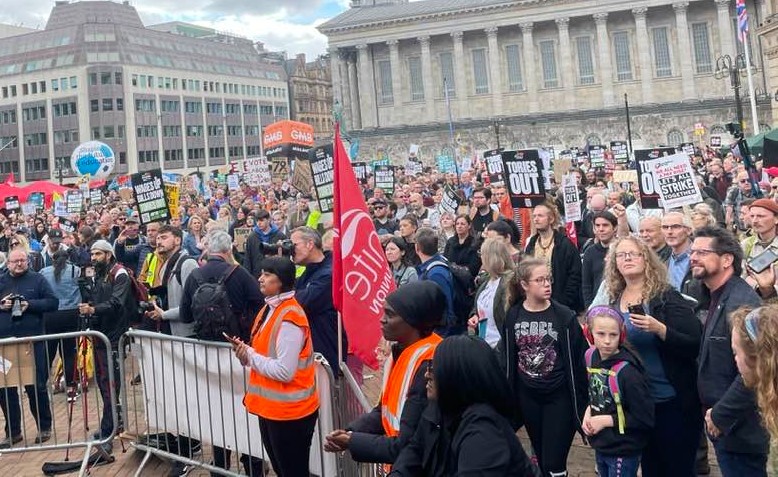 Protesters assemble before the march | Photo: Chris Nineham