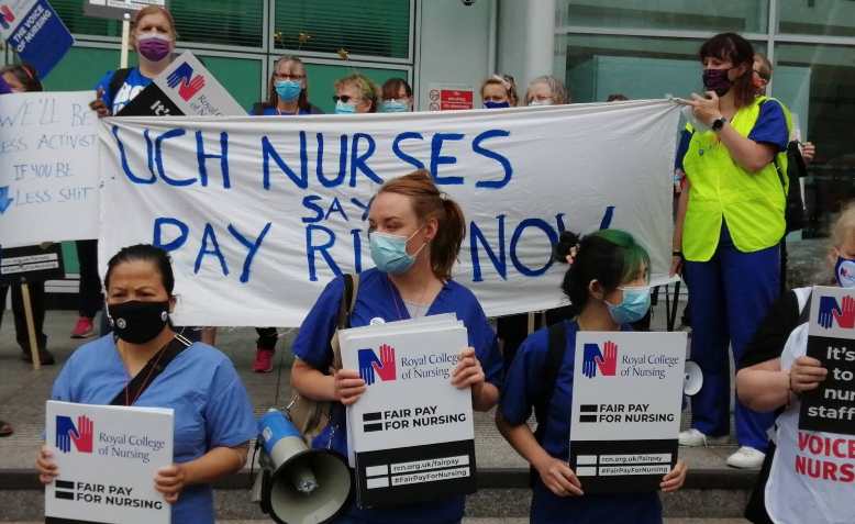 Health workers protest in London | Photo: Jamal Elaheebocus